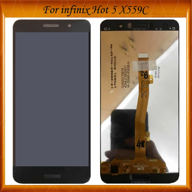 

5pcs/lot LCD For infinix Hot 5 X559C Full LCD Display Touch Screen Assembly Digitizer Replacement Black Color