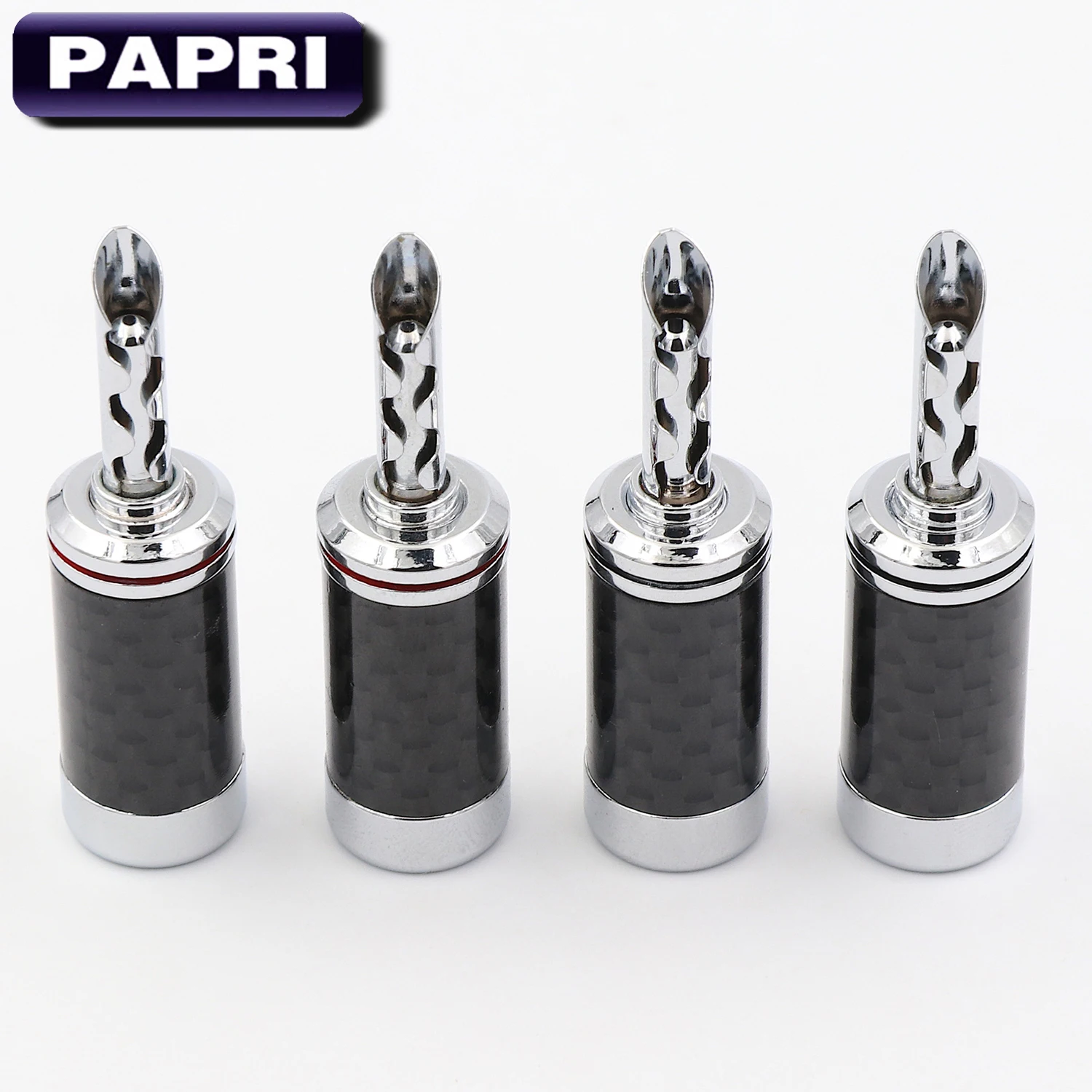 

PAPRI Newest Banana Plug DIY Aduio HiFi Repair Jack Connector For Speaker Amplifier 1PCS Rhodium Plated Pure Copper Plugs