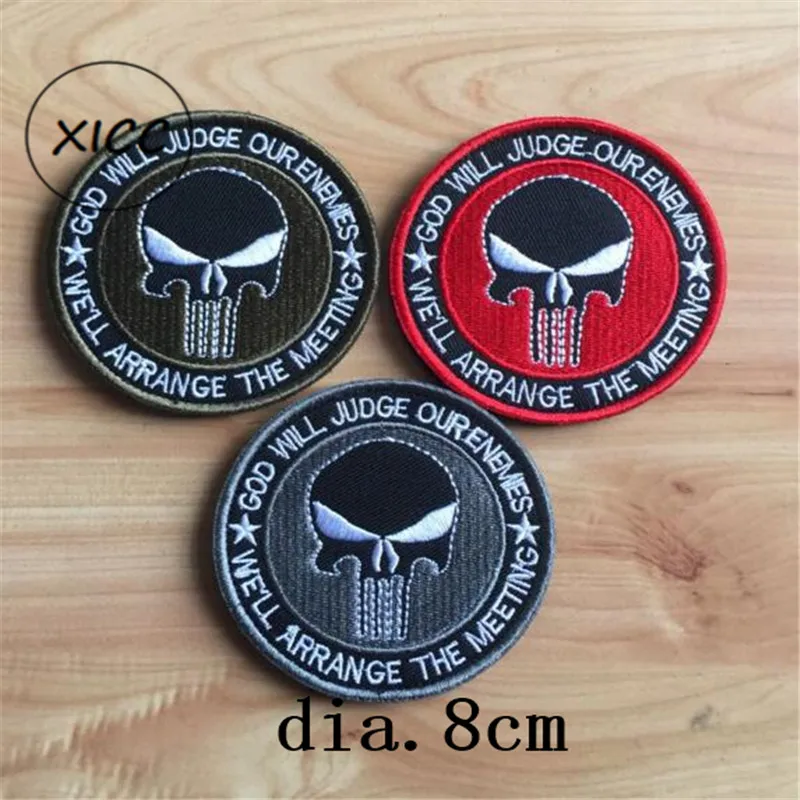 

XICC New Morale Badge 3D Embroidery Hook And Loop Velcro Military Name Tactical Patch Magic Sticker Armband Stickers On Clothes