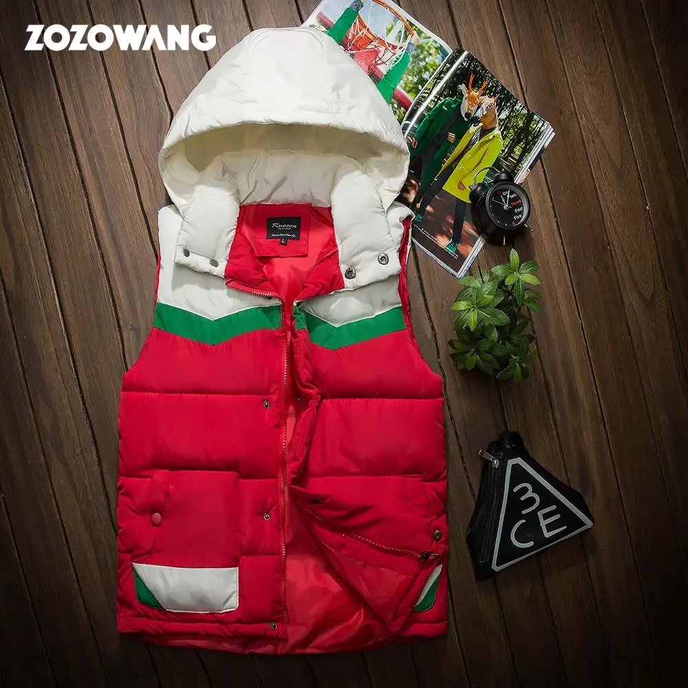ZOZOWANG Casual Spring Autumn Vest Men Winter Sleeveless Jackets Male New Couple Waistcoat Men Vests Warm Outwear 9 color
