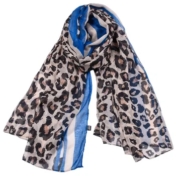 

Guttavalli Women New Fashion Leopard Printint Long Shawl Female Geometric Striped Wrap Winter Chevron Viscose Animal Scarves