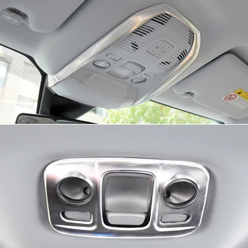 

For Peugeot 3008 3008 GT / 5008 5008 GT 2017 2018 Stainless Steel Interior Front+Rear Roof Reading Light Lamp Cover Trim 2pcs