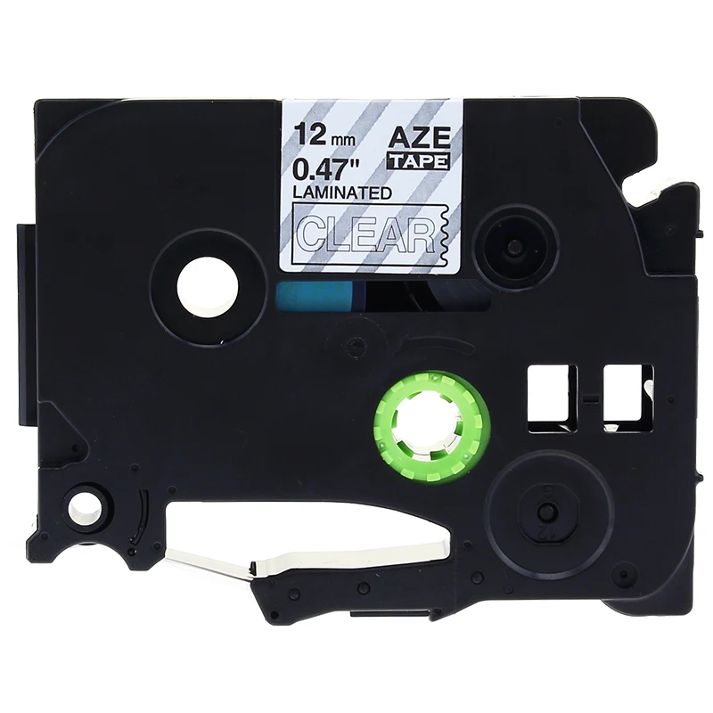 

Compatible Brother TZe Laminated Label Tape TZe-135 TZe135 TZe 135 1/2 Inch White on Clear for Brother P-touch Label Printers