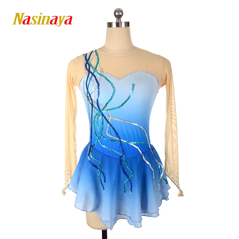blue ombre figure skating dress F25005-WO Ombre Figure Skate Dress main image 0