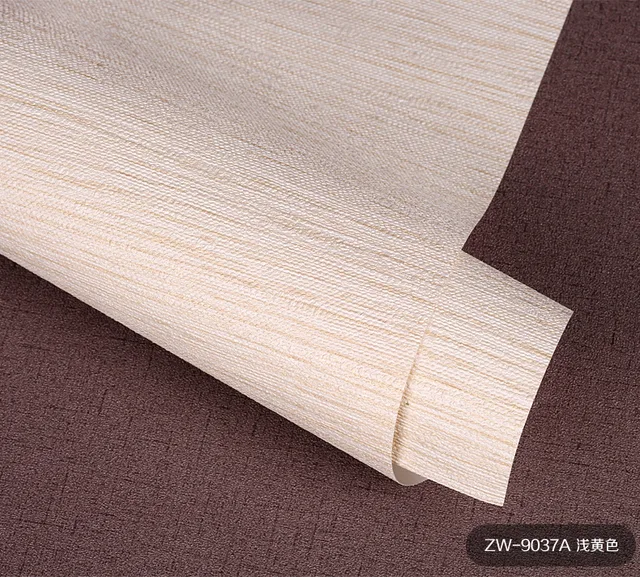 Modern Solid Fiberflax Style PVC Wallpaper Roll for Walls Living Room Hotel Wall Paper Wall