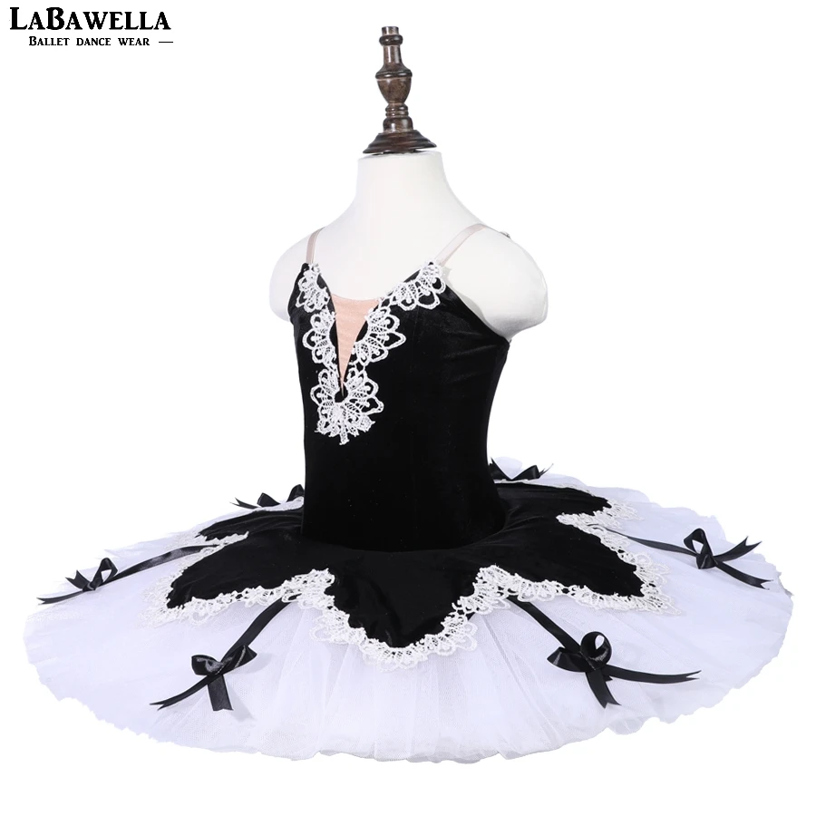 Adult Harlequinade Dance Tutu Black White Ballerina Performance Pre-Professional Ballet Tutu Costume ChildrenBLST18009