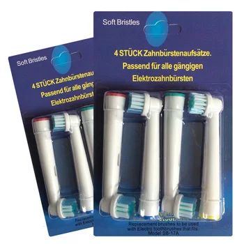

8pcs/2pack Replacement Brush Heads For Oral-B Electric Toothbrush Fit Advance Power/Pro Health/Triumph/3D Excel/Vitality