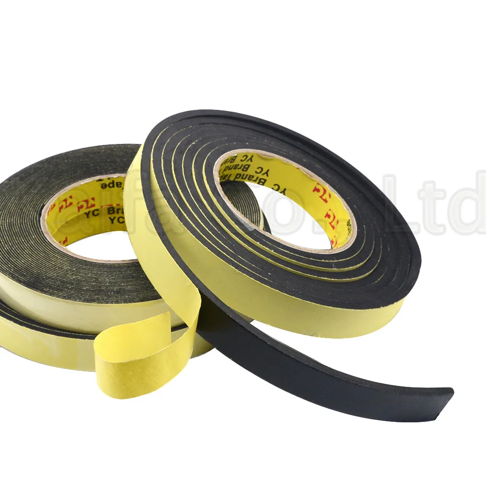 Sponge Rubber Strip Self adhesive on one side 20mm x 5mm x 10m coil