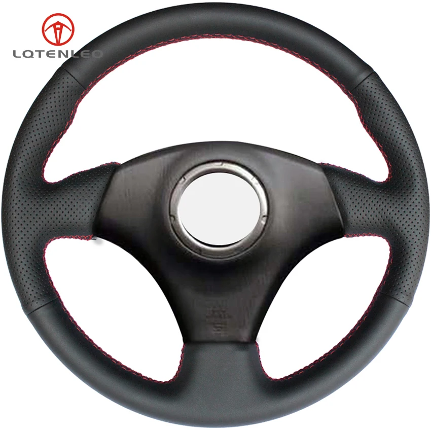 

LQTENLEO Black Artificial Leather Car Steering Wheel Cover for Toyota RAV4 2003-2005 Lexus IS200 300 (No multi-function button)