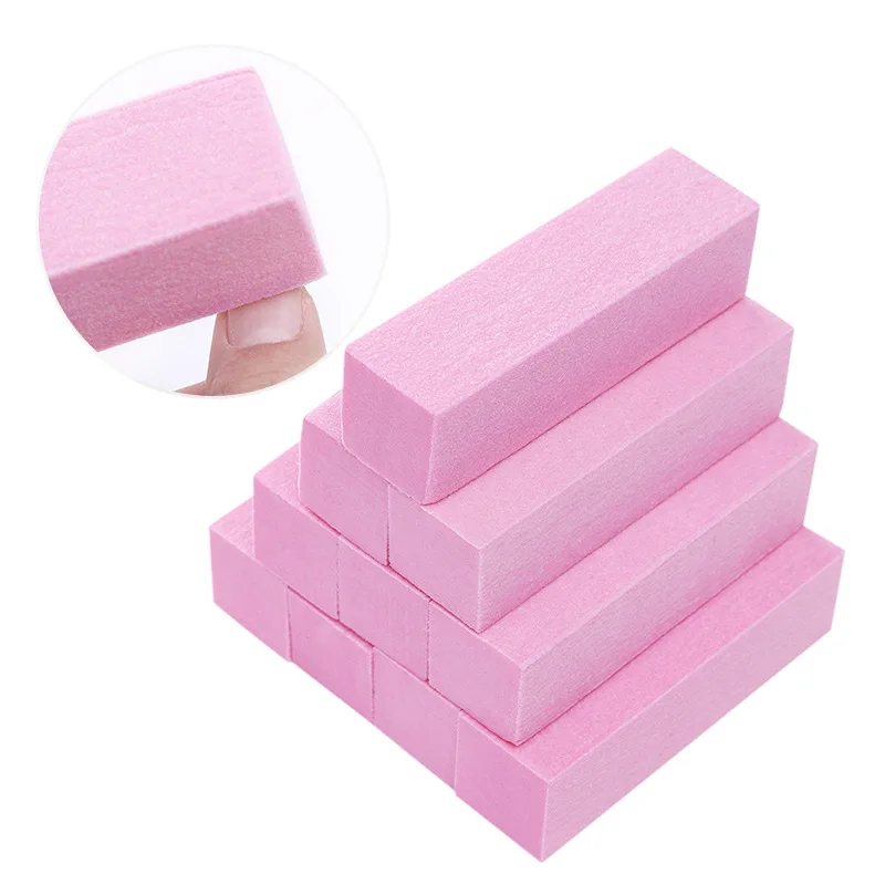 

10Pcs/set Pink Sanding Sponge Nail Buffers Files Block Grinding Polishing Manicure UV Gel Polish Remove Nail Art Tool New Design
