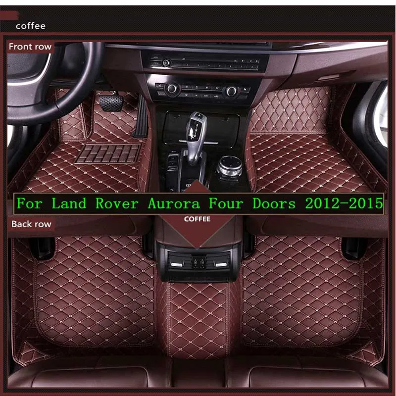 

Leather Car Floor Mats For Land Rover Aurora Four Doors 2012-2015 Custom Auto Foot Pad Automobile Carpet Cover Waterproof Mat