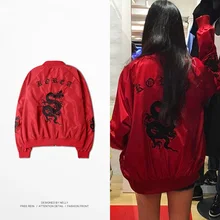 Bomberjacke 2017 winter jacken Pilot Anarchy Oberbekleidung Männer Armee-grün Kanji Japanischen Merch Flug Mantel Chinesischen drachen