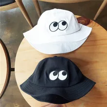 Мода харадзюку Японский Корейский стиль большие глаза мультфильм шляпа для рыбалки шляпа для мужчин женщин милые забавные модные бейсболки