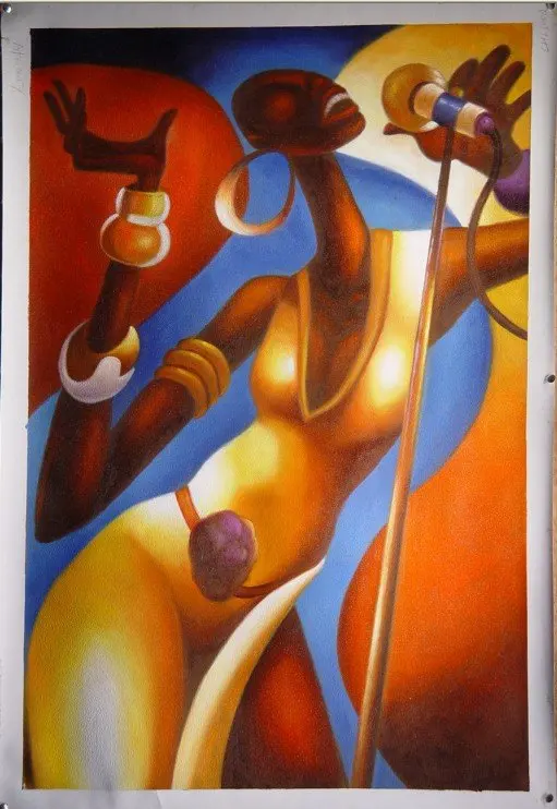 hand painted oil paintings on canvas art for wall black art african black artist painting