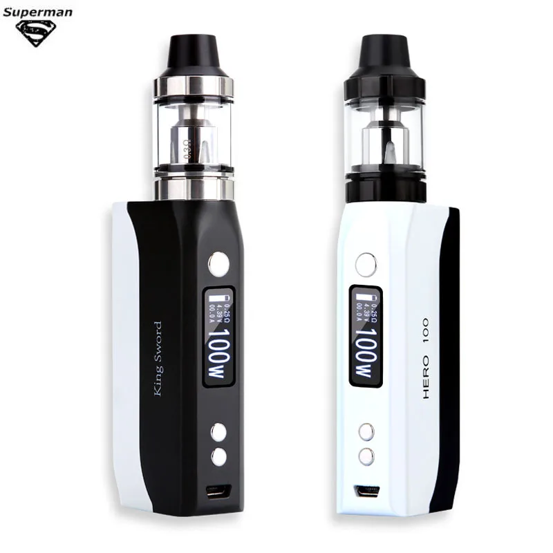 

SUB TWO GB100W Vape Box Mod Vape Set 2200mah Evaporator LED Display Electronic Cigarette Vaper Pen Huge Evaporator