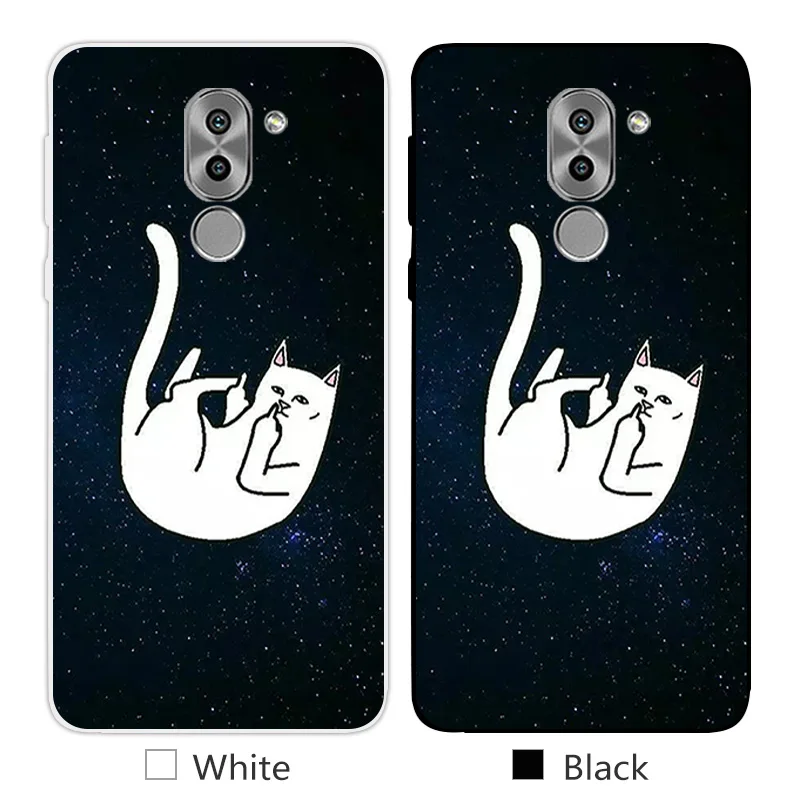 Чехол для Huawei Honor 6X Мягкий ТПУ Fundas Dif Cat Дизайн петля для Huawei gr5 Чехол черный матовый для Huawei Mate 9 lite Капа