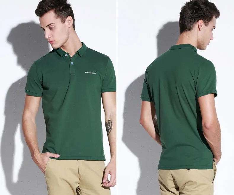 Пионерский лагерь классическая мужская рубашка поло брендовая одежда мужская Повседневная рубашка поло с коротким рукавом дышащая 409010