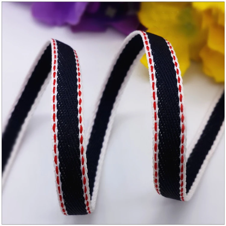 

30 meters 1cm 0.39" wide navy non-elastic webbing ribbon decorative belts lace trim tapes shoulder strap M58Q22