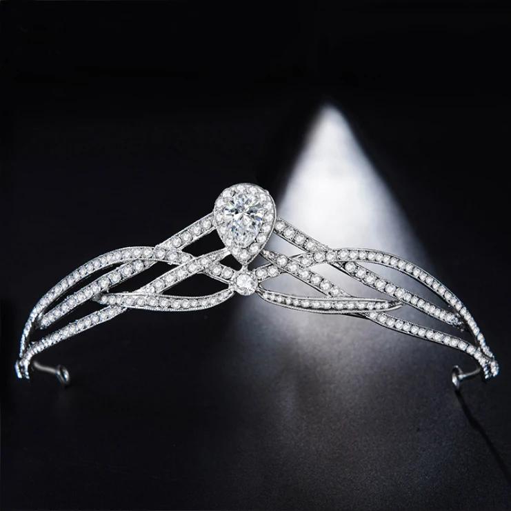  Deixa de Cristal Tiara Headband para o Casamento Da Tiara Da Coroa Cocar para As Mulheres Moda Acessórios Para Cabelo Nupcial Borda para o Cabelo (5)