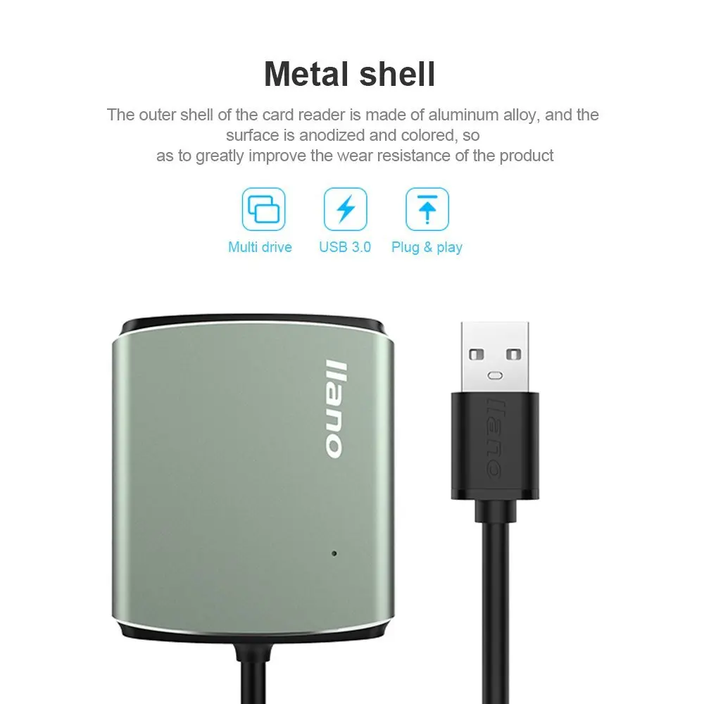 Llano 4 в 1 USB 3,0 смарт-кард-ридер флэш мульти-карт памяти для TF/SD/MS/CF 4 карты чтения micro SD usb флэш-карты