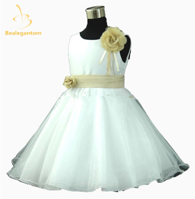 Bealegantom/Новинка года; ТРАПЕЦИЕВИДНОЕ мини-платье для девочек; Пышное Платье для девочек; платье из органзы с цветочным поясом; Vestido De Daminha QA190