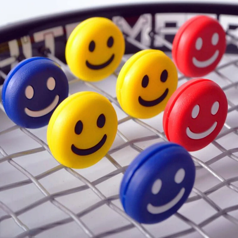Powerti 15pcs/lot Funny Smile Tennis Racket Vibration Dampener Silicone