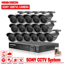 Домашний 16ch AHD DVR с SONY 1200TVL Крытый камера для системы наружной безопасности системы видеонаблюдения 16-канальный видеорегистратор hdmi 1080p комплект