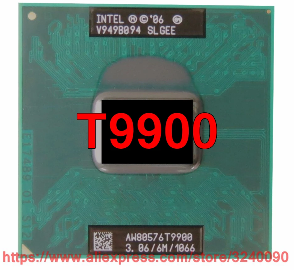 Оригинальный процессор lntel Core 2 Duo T9900 (6M кэш 3 06 ГГц 1066 МГц FSB двухъядерный) для
