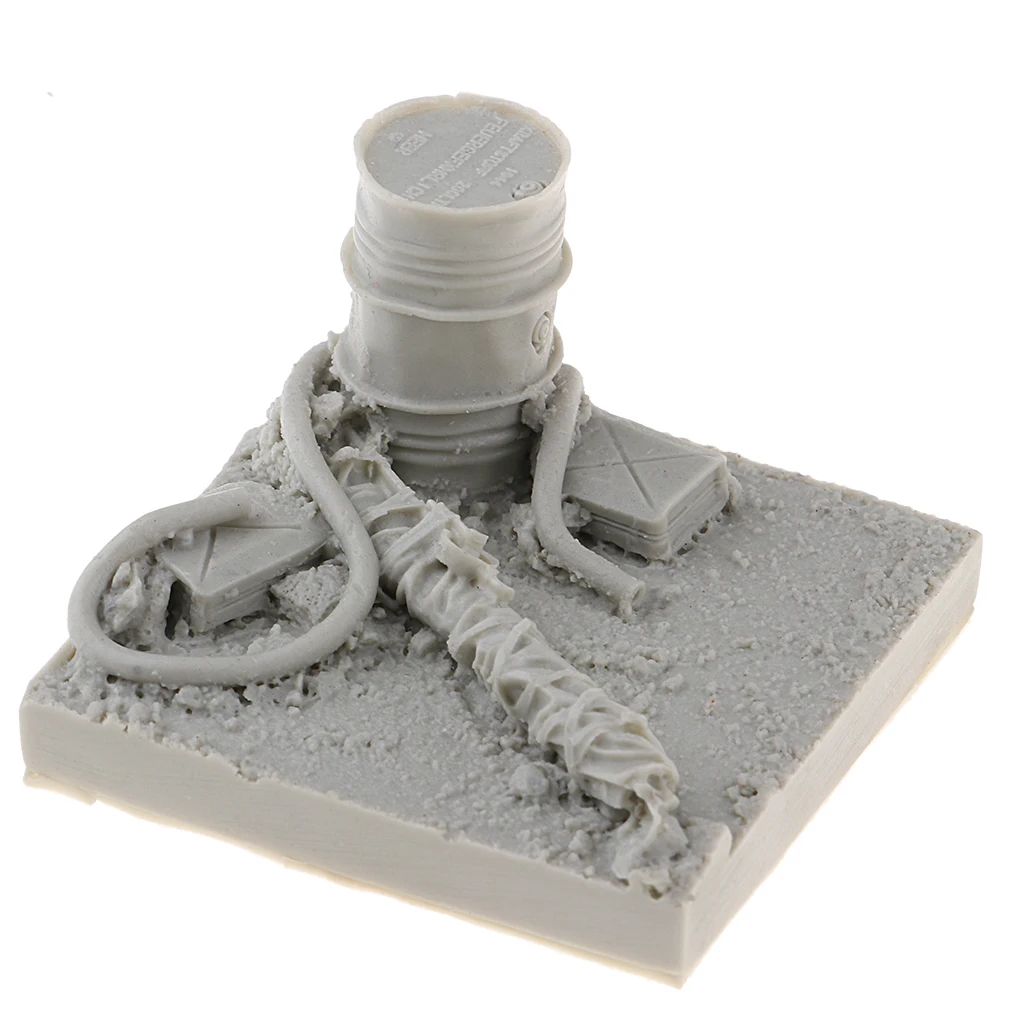 1/35 Resin Model Kit Unpainted Oil Tank for War Game WWII Scenery Building