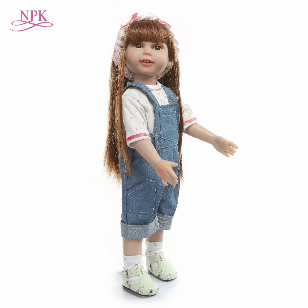 NPK Novo 45 centímetros Silicone Renascer Baby Dolls Boneca Reborn Bebes Reborn Realista Bonecas de Moda Para A Princesa Crianças Presente de Aniversário