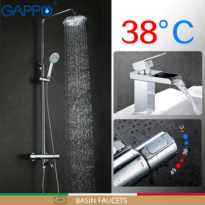 

GAPPO Basin Faucets waterfall faucet bathroom tub mixer basin taps thermostat water thermostatic head bathtub faucet
