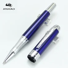 Jinhao250 синий и серебряный студент офисные ручки роллер шариковая ручка 0,7 мм точка Исполнительный Металл пишущий бренд ручки