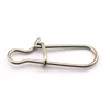 100pcs/Lot Stainless Steel Hook Lock Snap Swivel Solid Rings Safety Snaps Fishing Hooks Connector Fishing Tackle Tool ► Photo 3/6