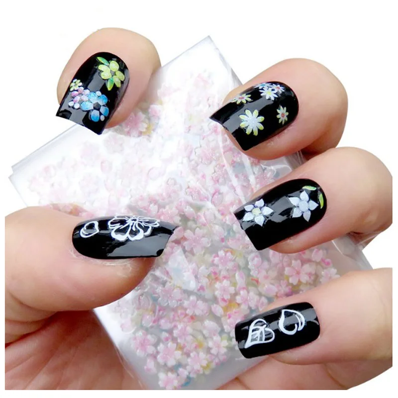 Bittb пилочки для ногтей художественные талисманы Стразы украшения Драгоценные камни Блеск Блестки хлопья высушенный цветок 3D металлические цветочные наклейки для ногтей маникюра советы