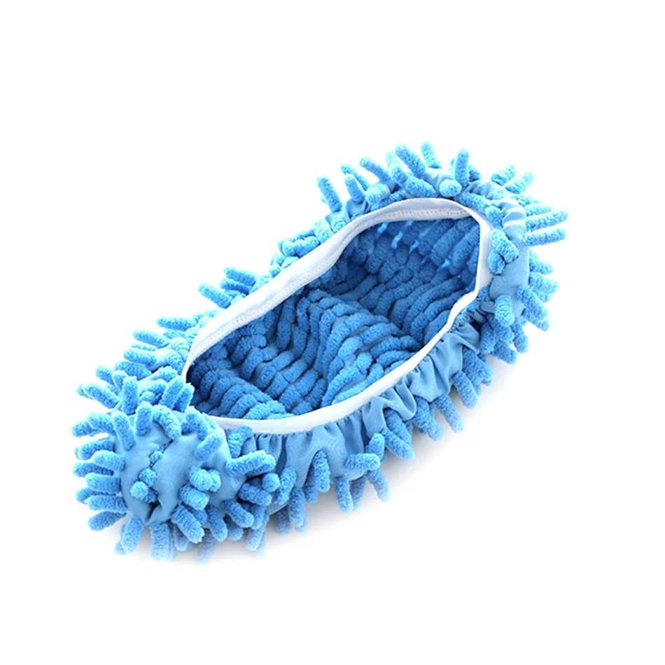 Blue 1pcs 1 шт/2 шт тапочки-швабры ленивый Дом пол для чистки и полировки легко ног для носков ботинок крышка ленивая Уборка Пыли обувь крышка - Цвет: Blue 1pcs