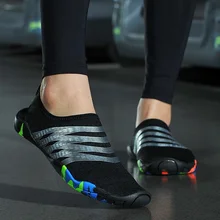 Unisex Striped Water Shoes Men Women Barefoot Yoga Beach Sandals Upstream Aqua Shoes Quick Dry River Sea Diving Swimming Sneaker