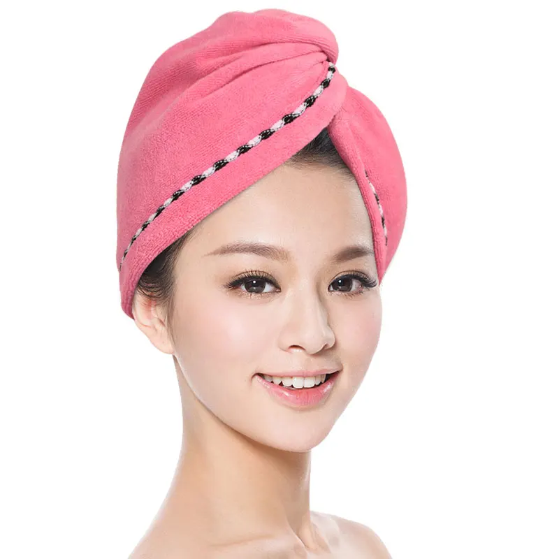 EHEH/Женская быстросохнущая шапочка для душа из микрофибры, новинка года, банные полотенца из ультратонкого волокна для девочек, Супер Абсорбирующая шапка EH014 - Цвет: Красный