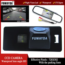 FUWAYDA CCD Автомобильная заднего вида камера для AUDI A1/A4(B8)/A5 S5 Q5 электронный платёж(Телеграфный перевод)/VW PASSAT R36 5D 4,3 дюймов Зеркало заднего вида ЖК-дисплей монитор для DVD/VCR