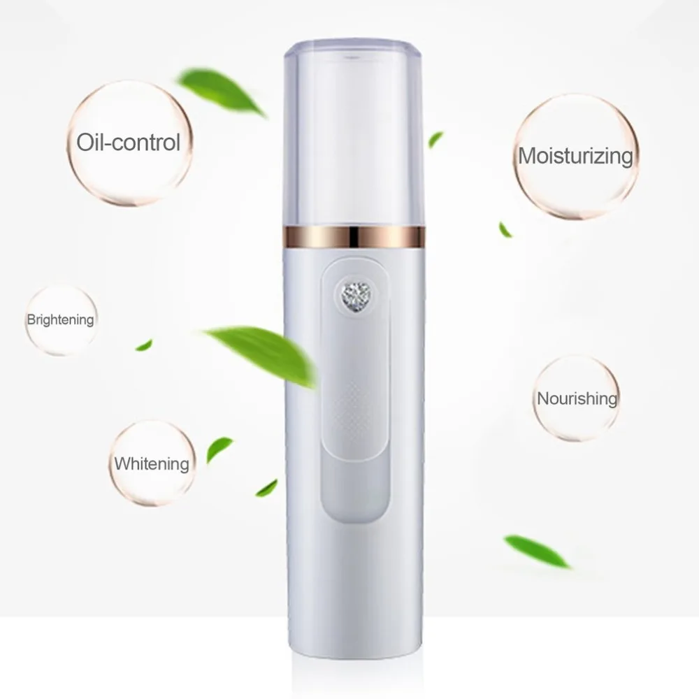 

USB Rechargeable Mist Spray Portable Handy Facial Moisturizing Mini Beauty Instrument Humidifier Daily Cooling Water Sprayer