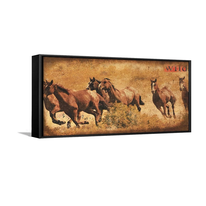 

1 Piece picture Running Ancient Horse Modern Home Wall Decor painting Canvas Art HD Print Painting for living room D006