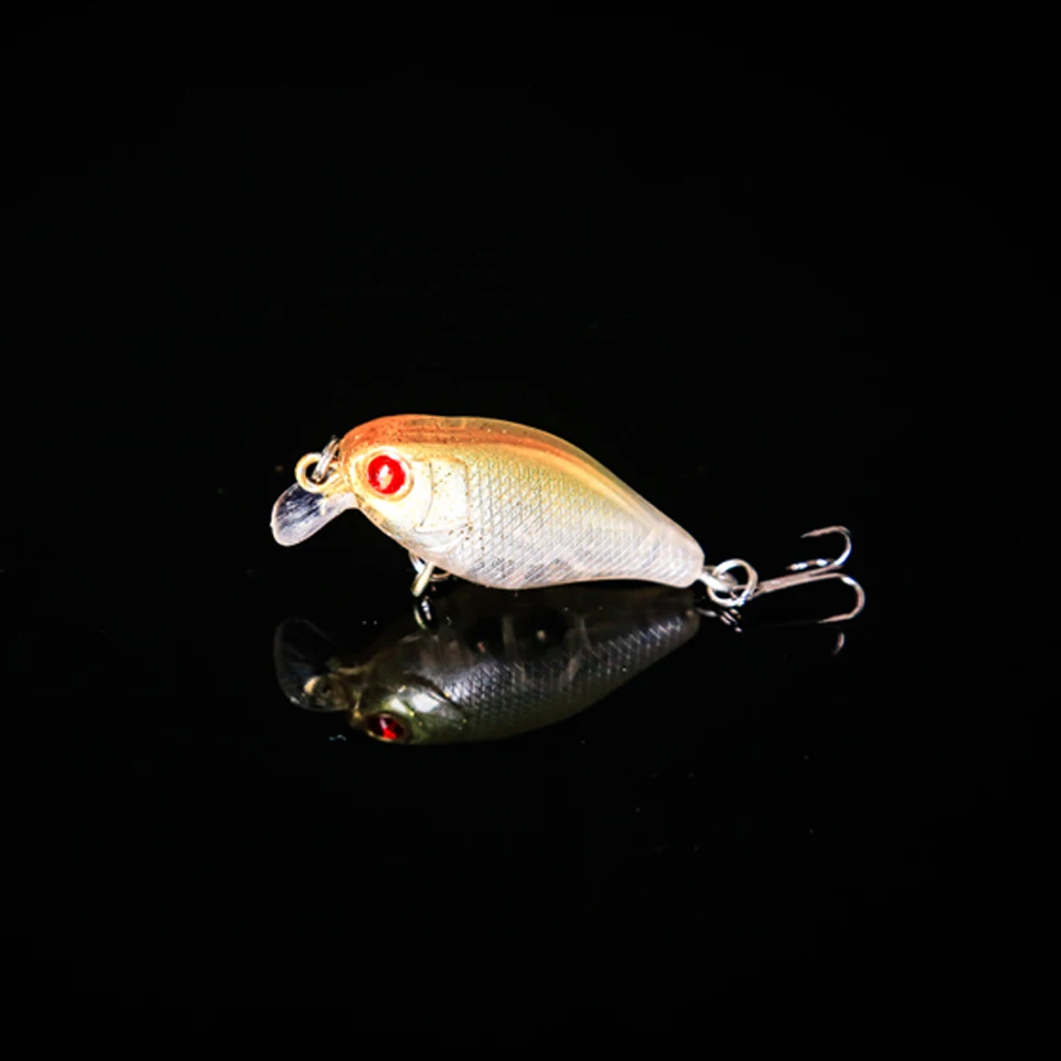 WALK FISH 1 шт. 4 см 4,3 г жесткие пластиковые Кривошипные приманки 3D Рыбная приманка с глазами рыболовные приманки с тройными крючками снасти для ловли окуня