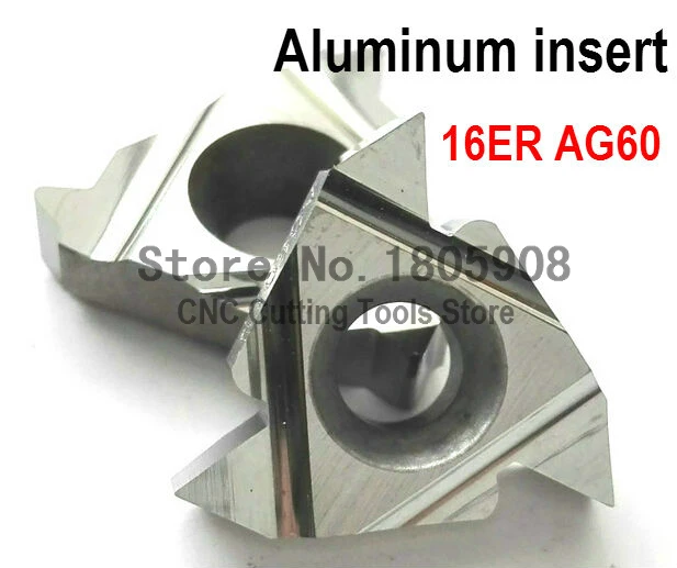 16ER AG60 for Aluminum Carbide Threading Inserts 60 degree External