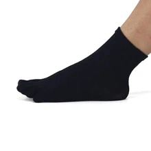 1 пара носки с пятью раздельными пальцами мужчины палец разделенный эластичный хлопок полиэстер носки с высокой пяткой обувь