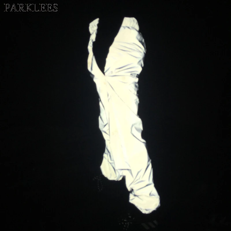 

Mens Reflective Harem Running Pants 2019 New High Visibility Dance Fluorescent Trousers Male Hip Hop Night Sporting Jogger Pants