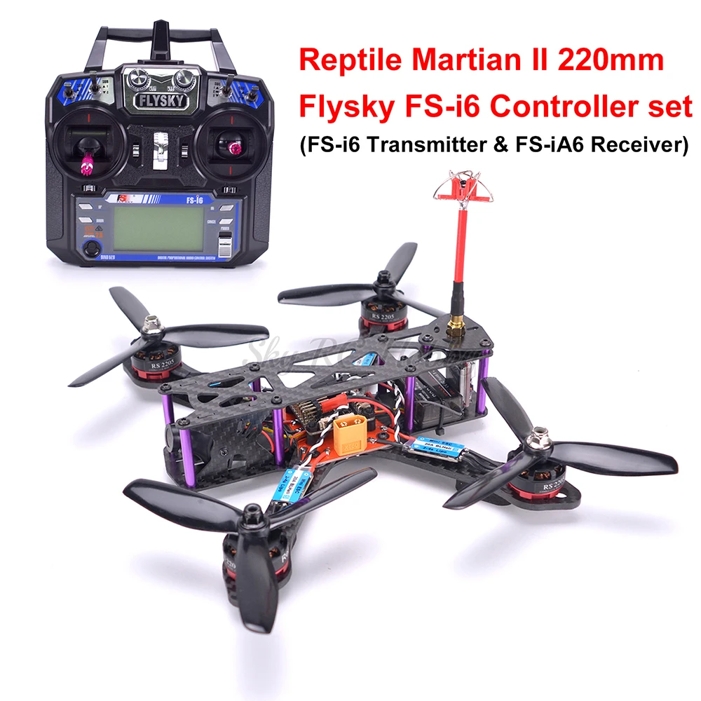 Марсианская рептилия II 220 мм карбоновая рамка F3 Flight controller 20A BLHeli-s ESC RS2205 motor 2-4S Flysky I6