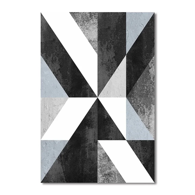 Abstract Geometric Canvas Painting Black and White Nordic Posters and Prints Wall Art Picture for Living Room Decor No Frame - Цвет: B