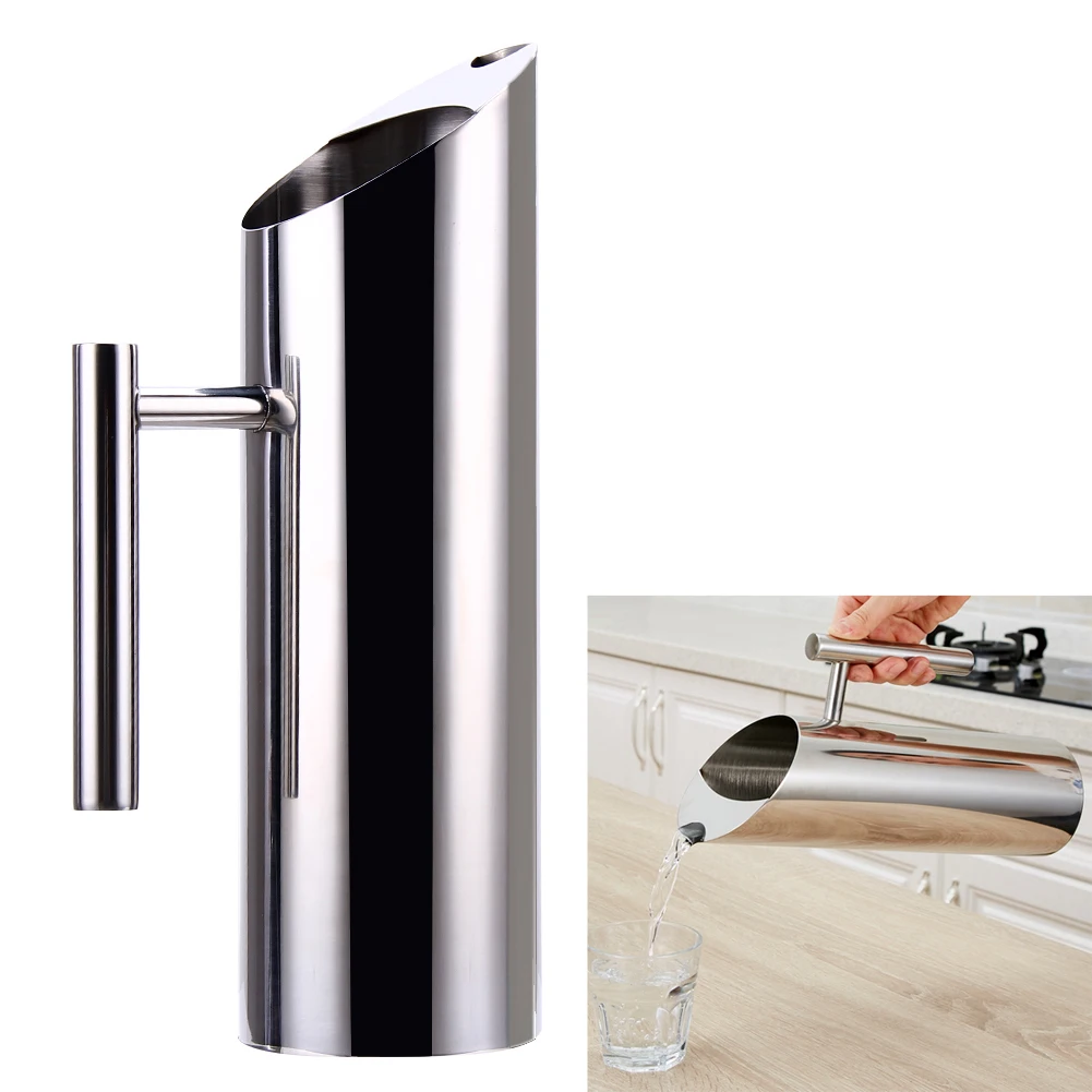 1 5L Water Pitcher Stainless Steel Water Tea Pot Kettle Jug Cold Beverages Drink Juice Pot