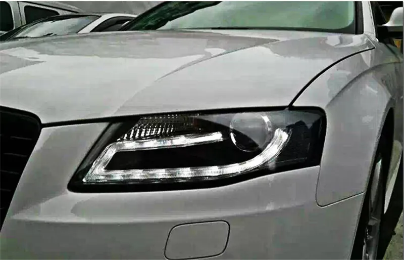 Vland завод для Audi A4 фары 2009 2012 Светодиодный фар DRL Объектив Двойной Луч H7 спрятал bi