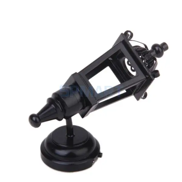 Dolls House Furniture Black LED Wall Lamp & Floor Rug Cover Carpet for 1/12 Dollhouse Miniatures