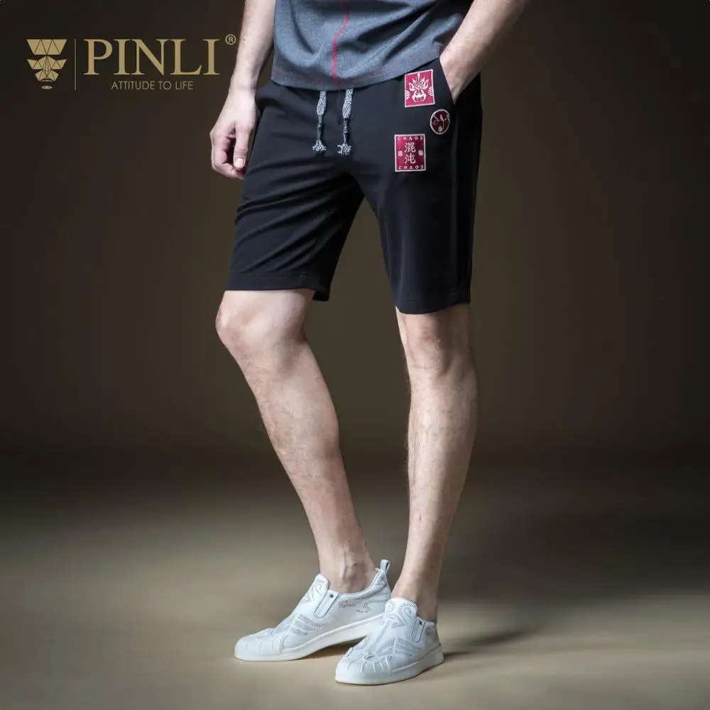 Короткий Masculino прибытие Pinli продукт сделанный летом мужская одежда свободные спортивные штаны для бега шорты для активного отдыха B192317563